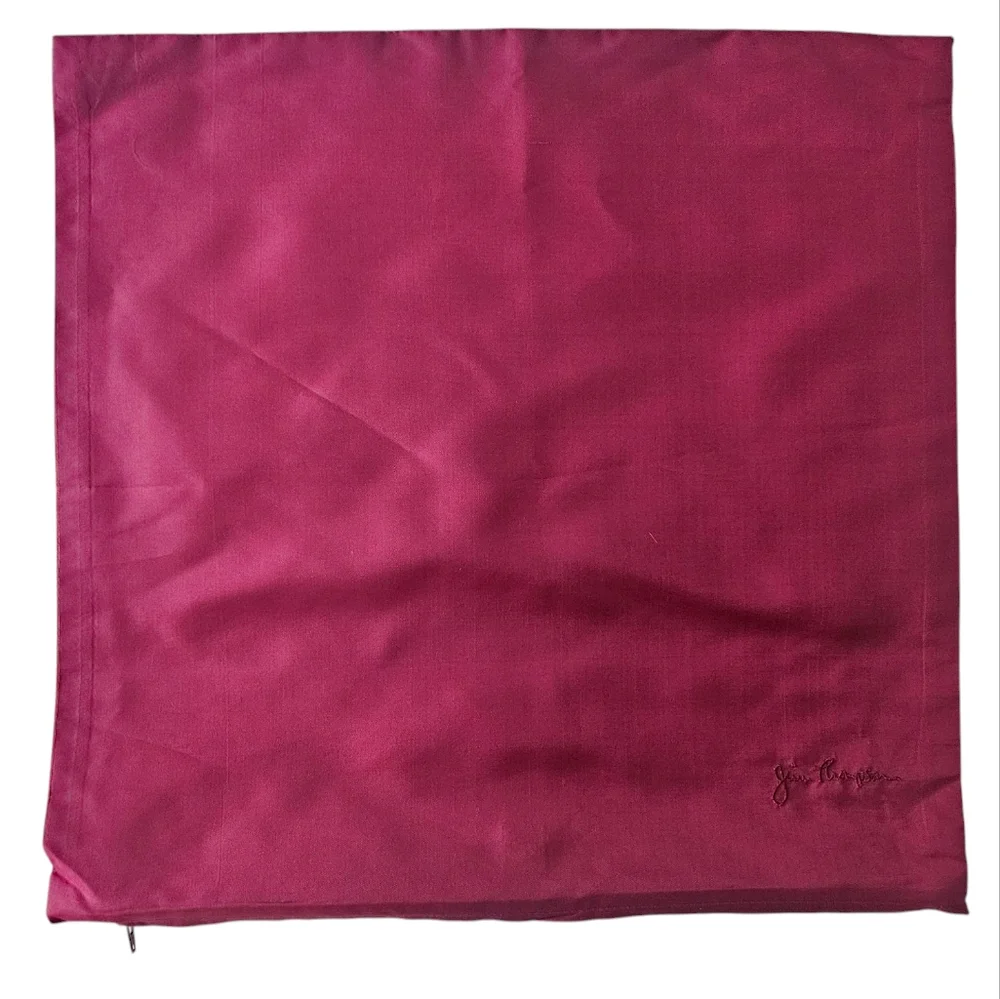 JIM THOMPSON Reversible Thai Red Silk Pillow Cover | SZ 15.5